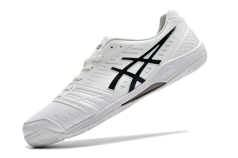 Chuteira Futsal Asics Japan Destaque II IC Branca e Preta