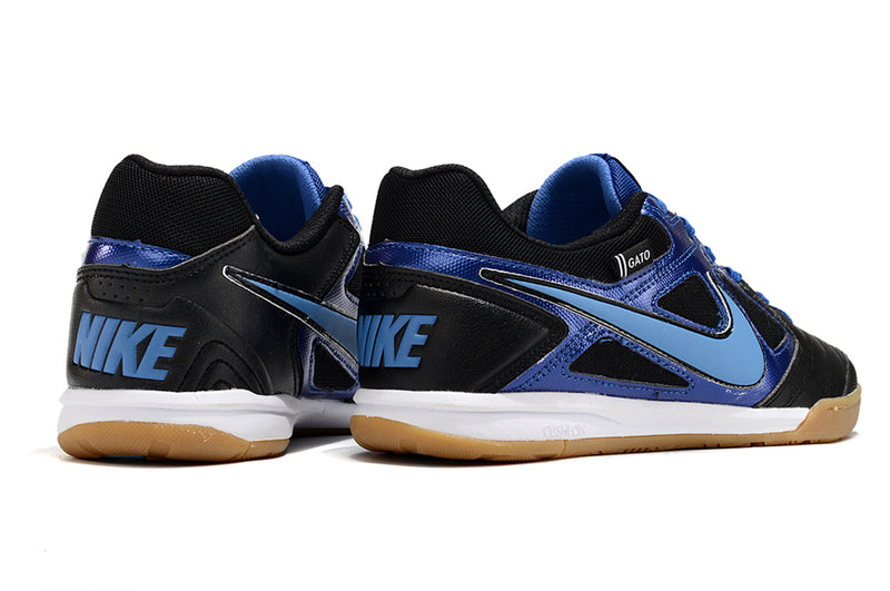 Chuteira Futsal Supreme x Nike SB Gato IC Preto e Azul