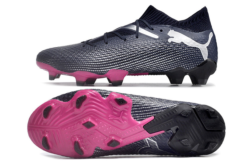 Puma Future 7 FG Black and Pink Football Boots