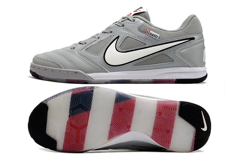 Supreme x Nike SB Gato IC Grey and White Futsal Boot