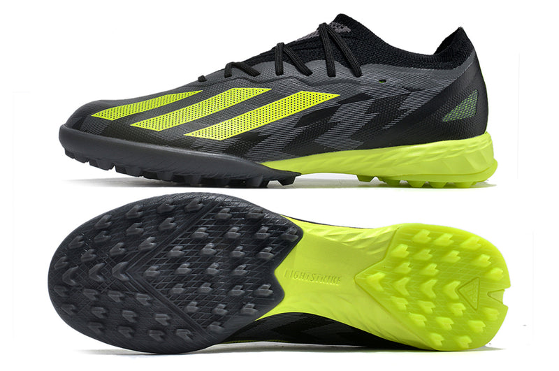 Adidas X Crazyfast.1 TF Black and Green "Crazycharged Pack" Society Football Boots