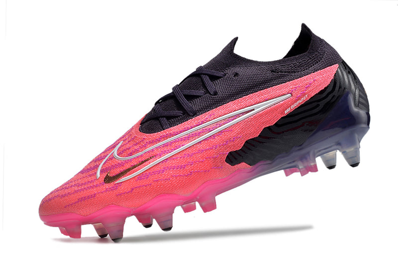 Bota de futbol Nike Phantom GX Elite amb punta d'alumini negre i rosa "Generation Pack".