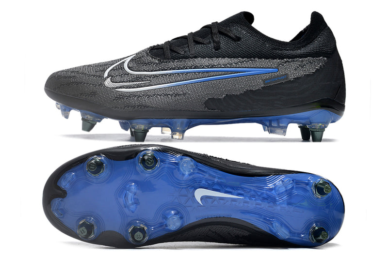 Nike Phantom GX Elite Black and Blue Mixed Cleats "Black Pack"