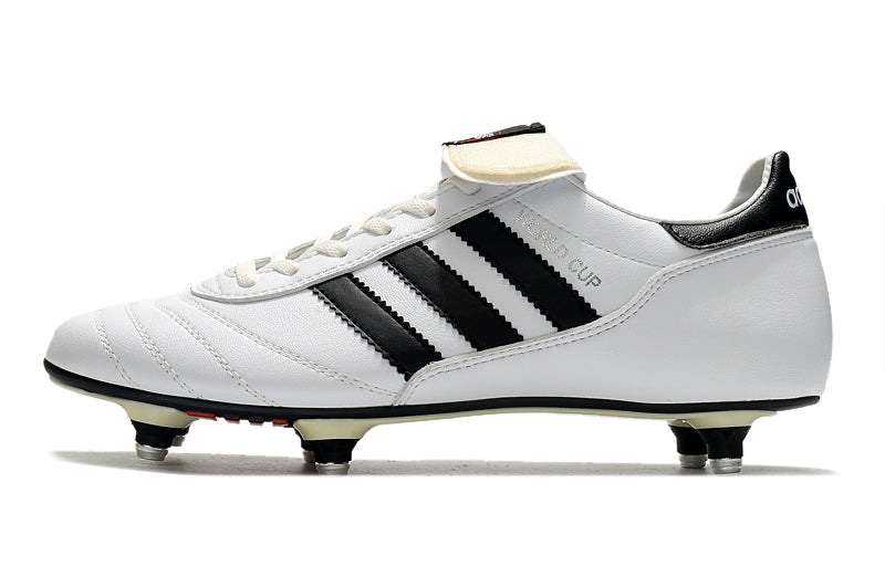 Adidas Copa Mundial Team Aluminum Tip Field Football Boot in White and Black 