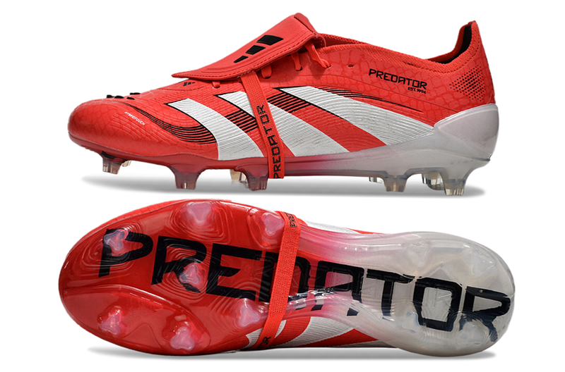 Chuteira Campo Adidas Predator FT 30 Elite FG Vermelha e Branca "Pure Victory"