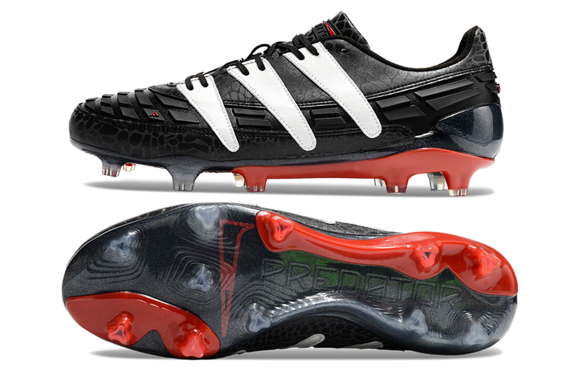 Botes de futbol Adidas Predator Accelerator FG negre, blanc i vermell