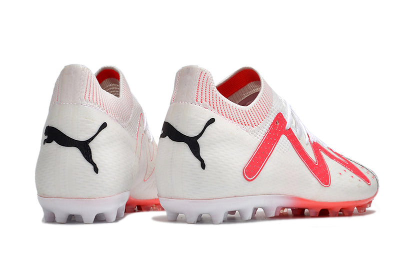 Puma Future Ultimate MG White and Red "Breakrought Pack" Soccer Cleats