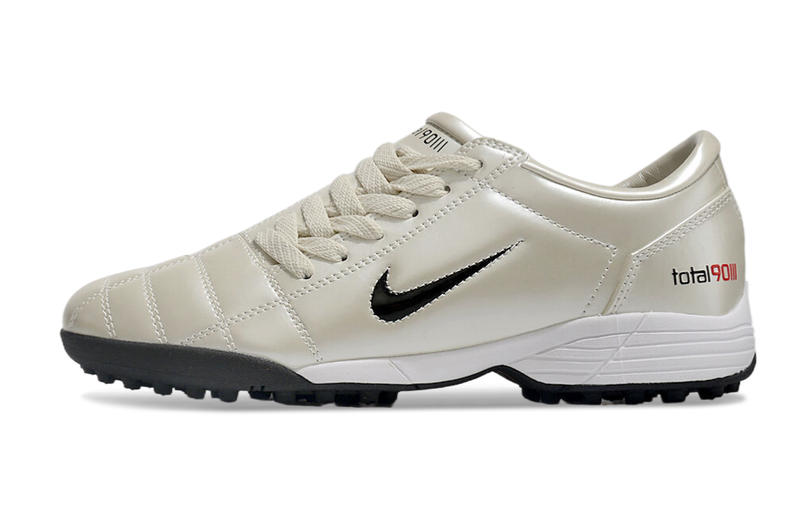 Chuteira Society Nike Total 90 TF Creme e Preta