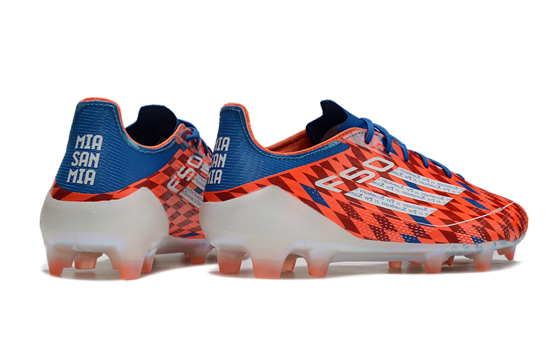 Chuteira Campo Adidas F50 FG Vermelha e Azul