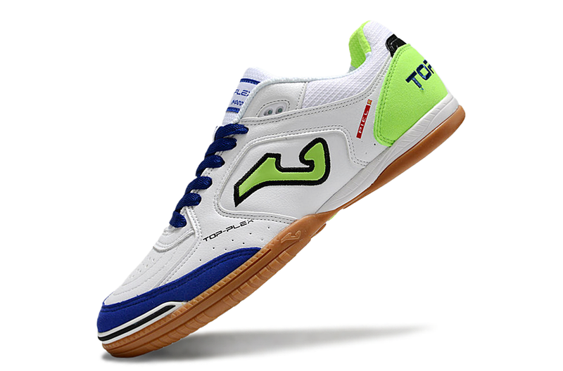 Joma Top Flex Rebound IC Futsal Boot White, Blue and Green 