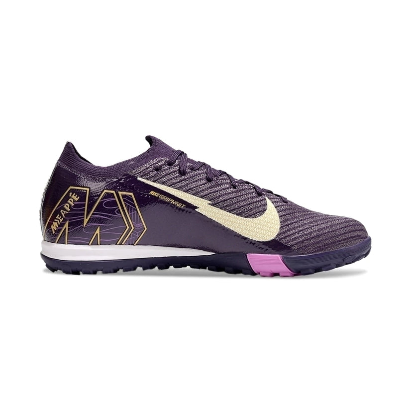 Chuteira Society Nike Air Zoom Mercurial Vapor 16 Elite TF Roxo "Mbappe"