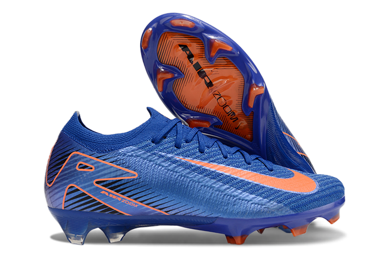 Chuteira Campo Nike Air Zoom Mercurial Vapor 16 Elite FG Azul e Laranja