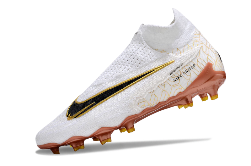 Botas de futbol Nike Phantom GX DF Elite FG blanc i or "United Golden Pack"