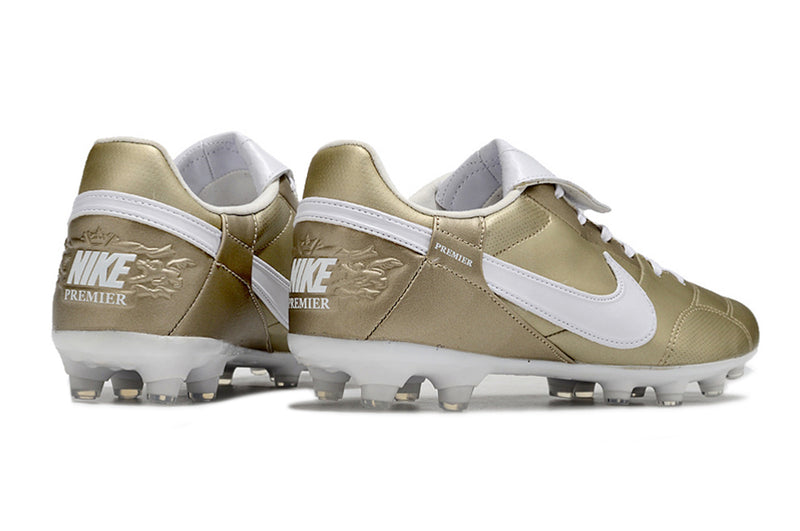 Nike Premier 3 FG Gold and White Football Boots