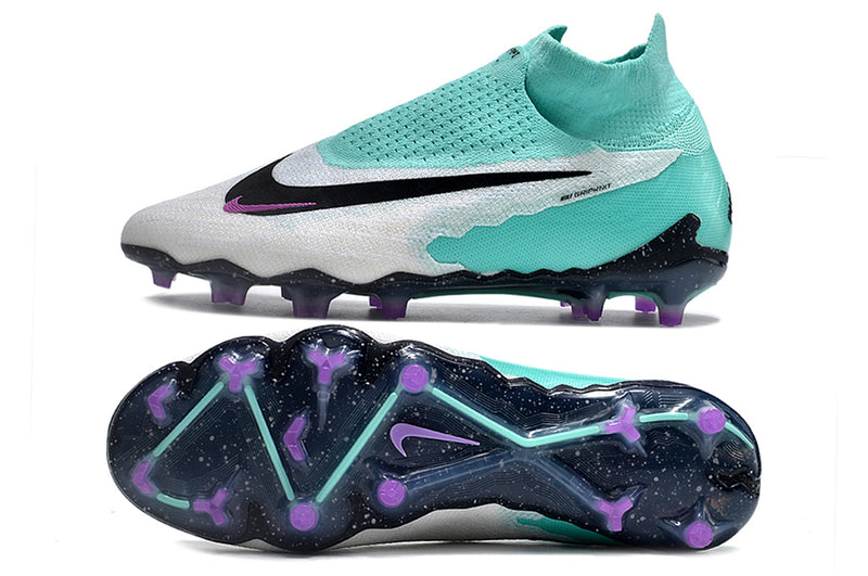 Botes de futbol Nike Phantom GX DF Elite FG blanc, verd i morat "Peak Ready Pack"