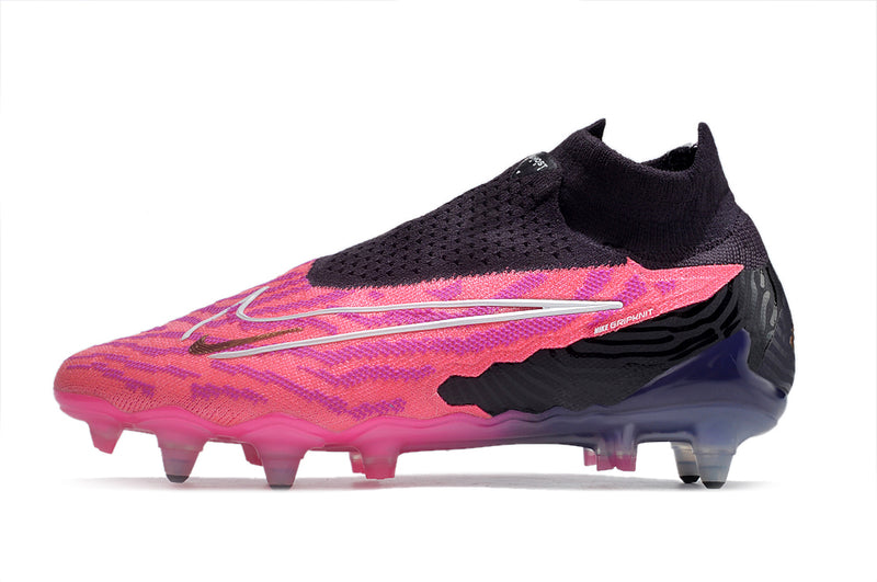 Bota de futbol Nike Phantom GX DF Elite amb punta d'alumini negre i rosa "Generation Pack".