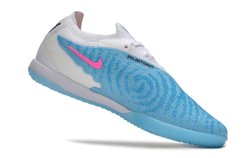 Chuteira Futsal Nike Phantom GX Elite IC Branca e Azul "Blast Pack"