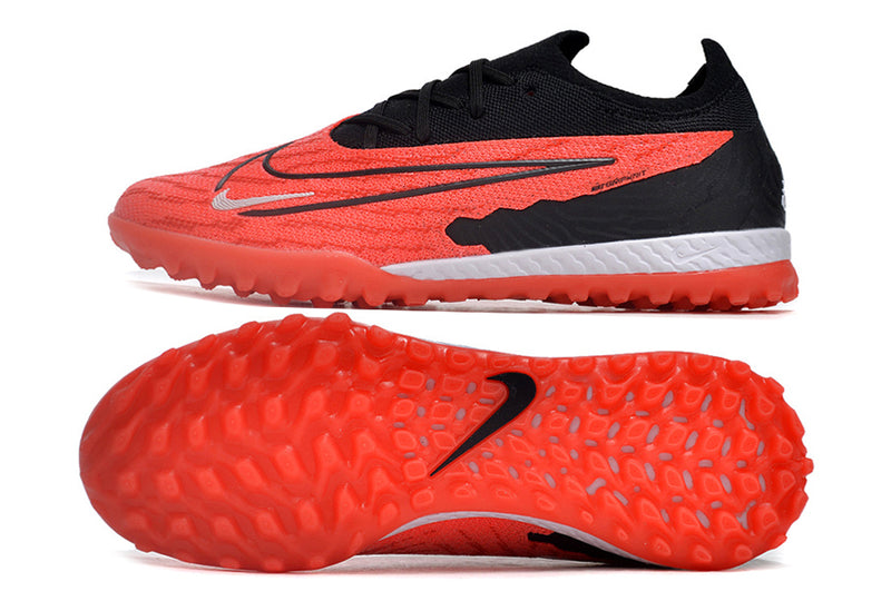 Chuteira Society Nike Phantom GX Elite TF Preta e Vermelha "Ready Pack"