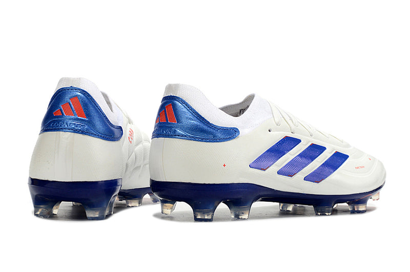 Botes de futbol Adidas Copa Pure II + FG blanc, blau i vermell "Paquet avançat"