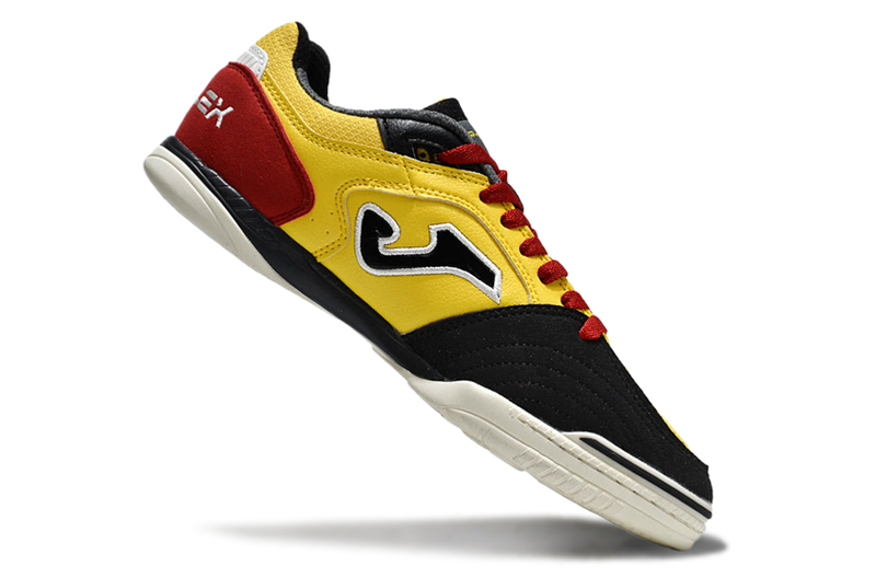 Chuteira Futsal Joma Top Flex Rebound IC Amarelo e Vermelho