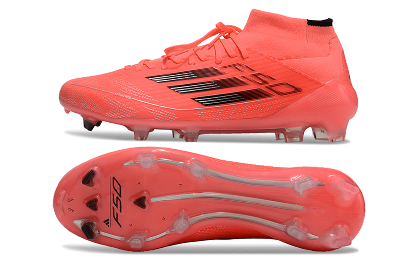 Chuteira Campo Adidas F50 Cano Médio FG Vermelha "Vivid Horizon"