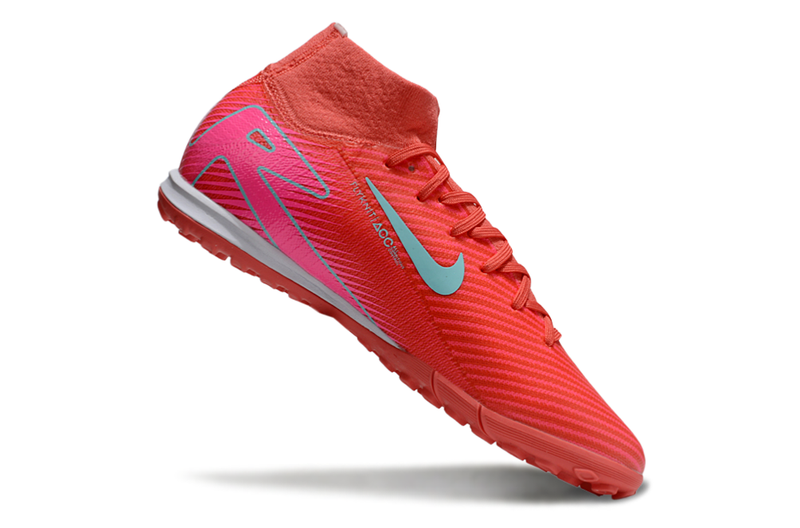 Chuteira Society Nike Air Zoom Mercurial Superfly 10 Elite TF Vermelha e Verde