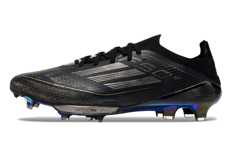 Botes de futbol Adidas F50+ FG negre i daurat "Dark Spark Pack" 