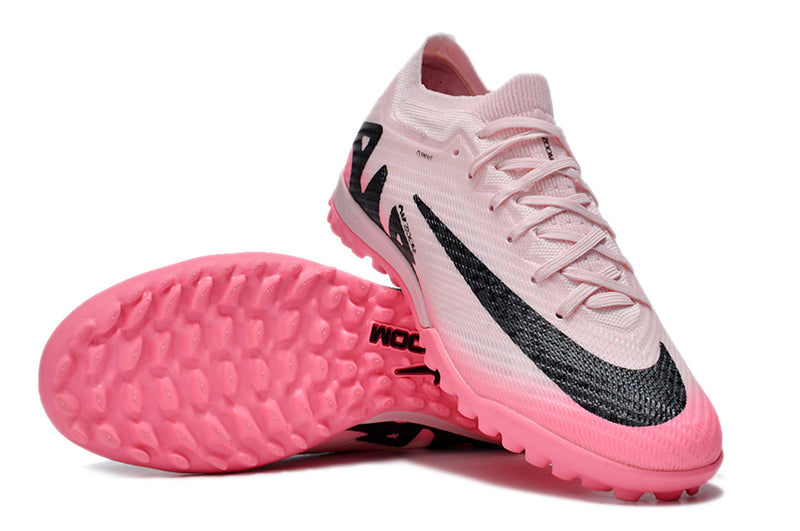 Chuteira Infantil Society Nike Air Zoom Mercurial Vapor 15 Elite TF Rosa "Mad Brilliance Pack"