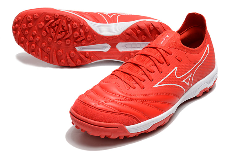 Tenha muito mais CONFORTO com a Mizuno Morelia Neo Beta Society Vermelha "Passion Red 2.0" na Farda de Boleiro, Garanta a qualidade de Jogadores Profissionais!