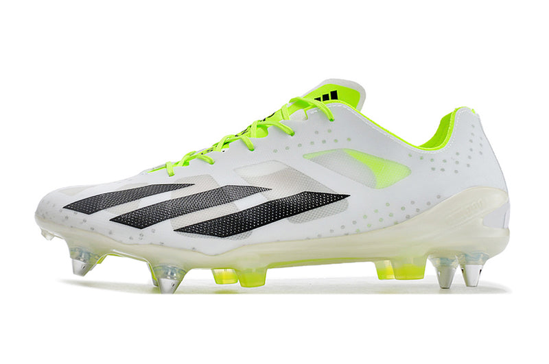 Adidas X Crazyfast+ Aluminum Spike Field Cleats White and Green "Crazyrush"