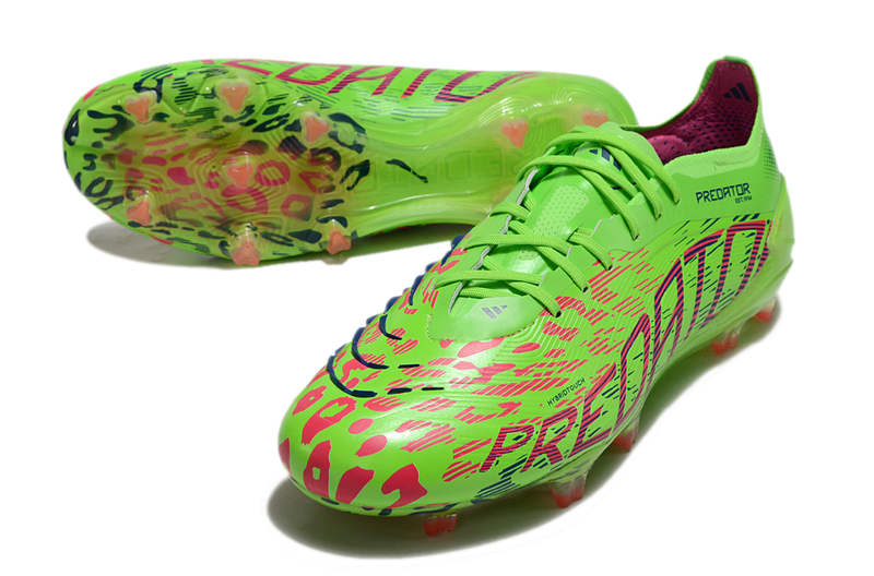 Chuteira Campo Adidas Predator Elite FG Verde e Rosa