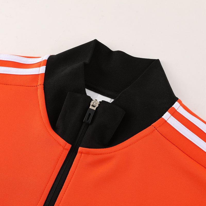 Conjunto de Frio Adidas Sportswear Preto, Branco e Laranja