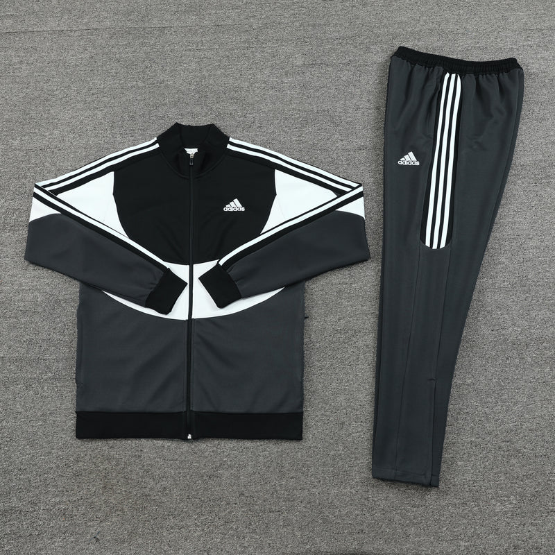 Conjunto de Frio Adidas Sportswear Cinza, Branco e Preto