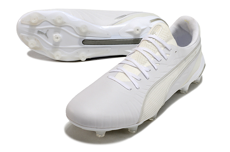 Bota de futbol Puma King Ultimate FG Blanca "Whiteout Pack" 