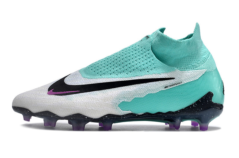 Botes de futbol Nike Phantom GX DF Elite FG blanc, verd i morat "Peak Ready Pack"