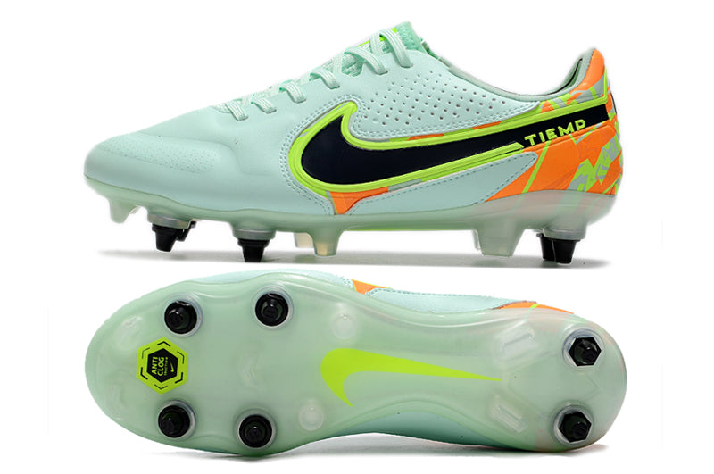 Nike tiempo cheap blue and green