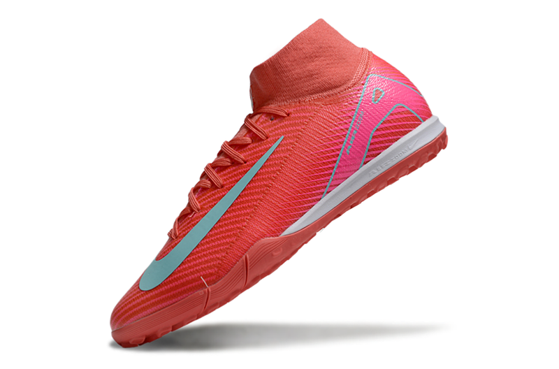 Chuteira Society Nike Air Zoom Mercurial Superfly 10 Elite TF Vermelha e Verde