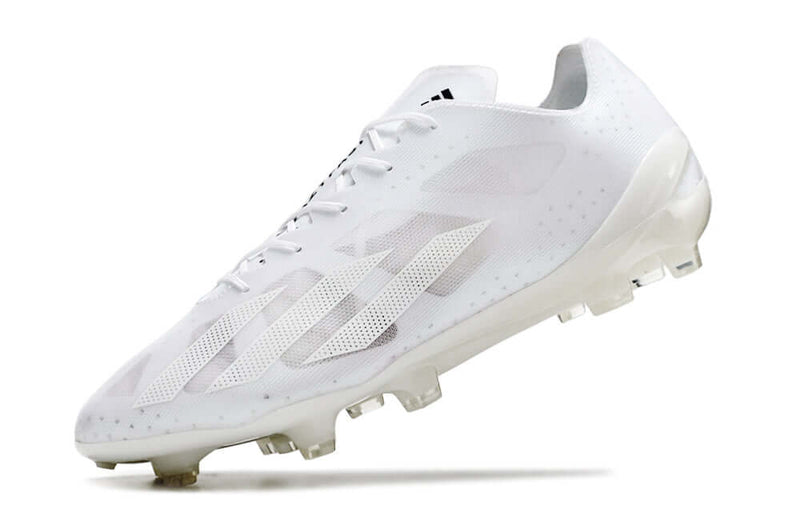 Velocidade é com a nova Adidas X CrazyFast Luxury.1 LL FG Branca "Prada Pack" na Farda de Boleiro, Garanta a qualidade de Jogadores Profissionais Elite!