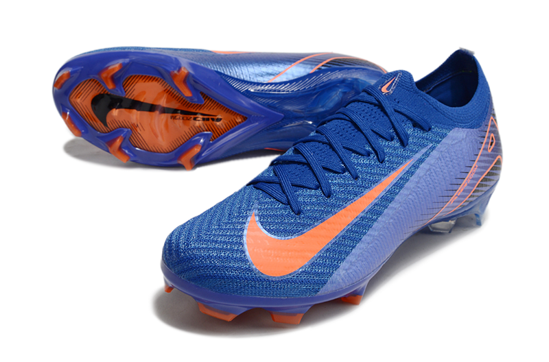 Chuteira Campo Nike Air Zoom Mercurial Vapor 16 Elite FG Azul e Laranja