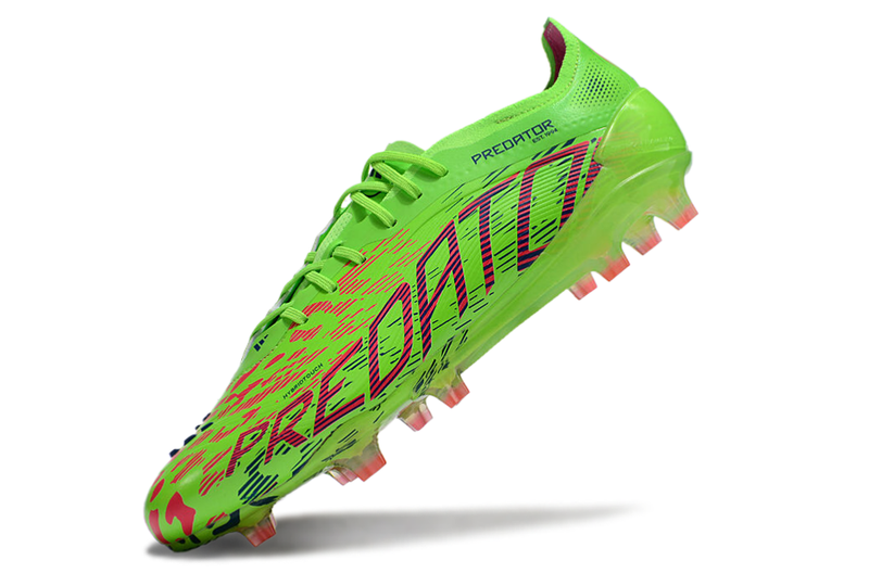 Chuteira Campo Adidas Predator Elite FG Verde e Rosa