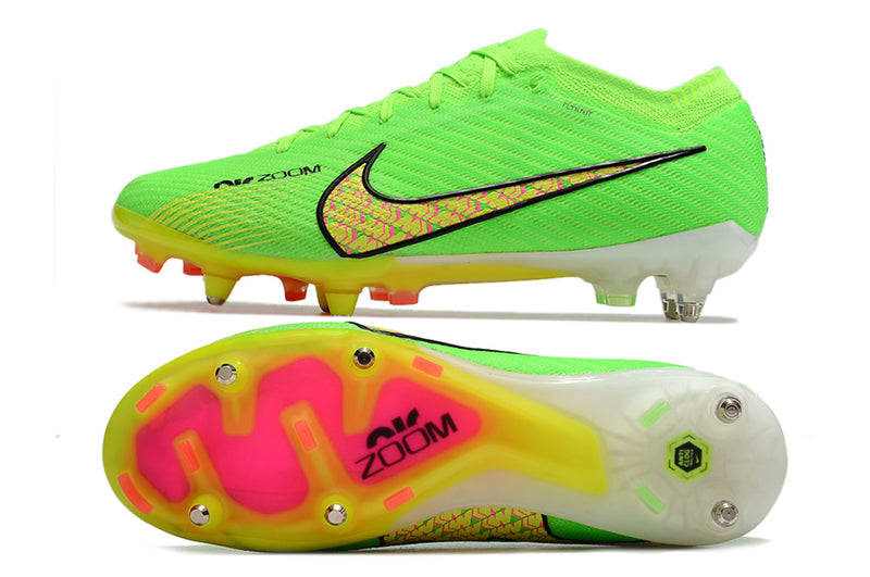 Chuteira Campo Nike Air Zoom Mercurial Vapor 15 Elite Ponta de Aluminio Verde