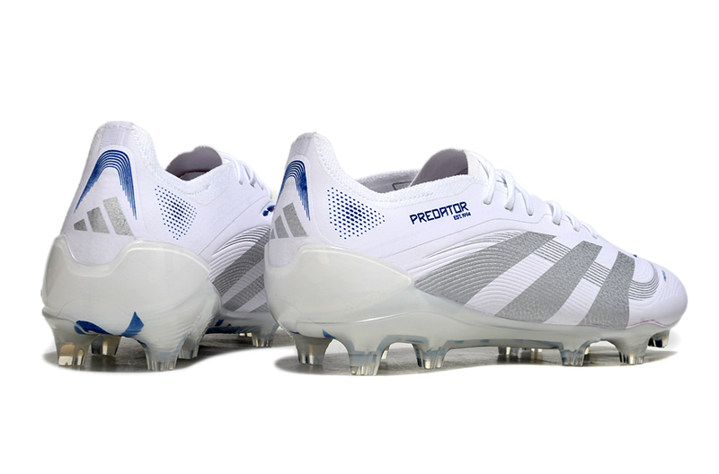 Chuteira Campo Adidas Predator Elite FG Branca e Azul "Polar Victory"