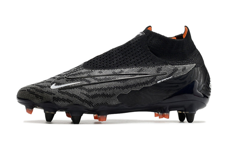 Chuteira Campo Nike Phantom GX DF Elite Ponta de Aluminio Preta e Laranja "Black Pack"