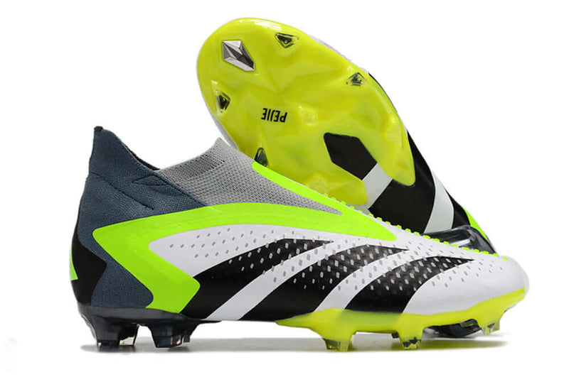 A nova Chuteira da Adidas de Campo Predator Accuracy+ FG Verde e Branca "Crazyrush Pack" na Farda de Boleiro Garanta a qualidade de Jogadores Profissionais