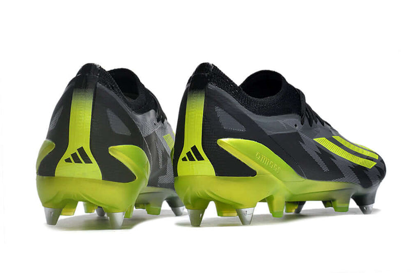 Adidas X CrazyFast.1 Aluminum Spike Black and Green "Crazycharged Pack" Field Football Boots