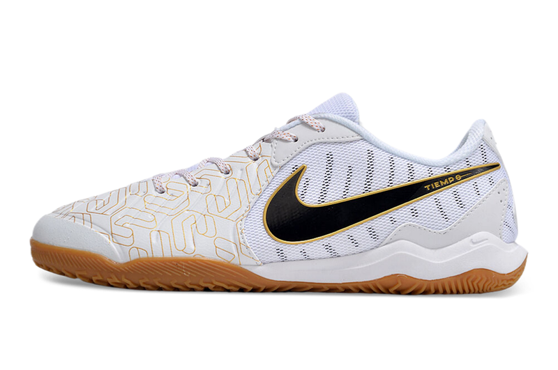 Botas de futbol sala Nike Tiempo Legend 10 Academy IC blanc i daurat "Paquet daurat unit"