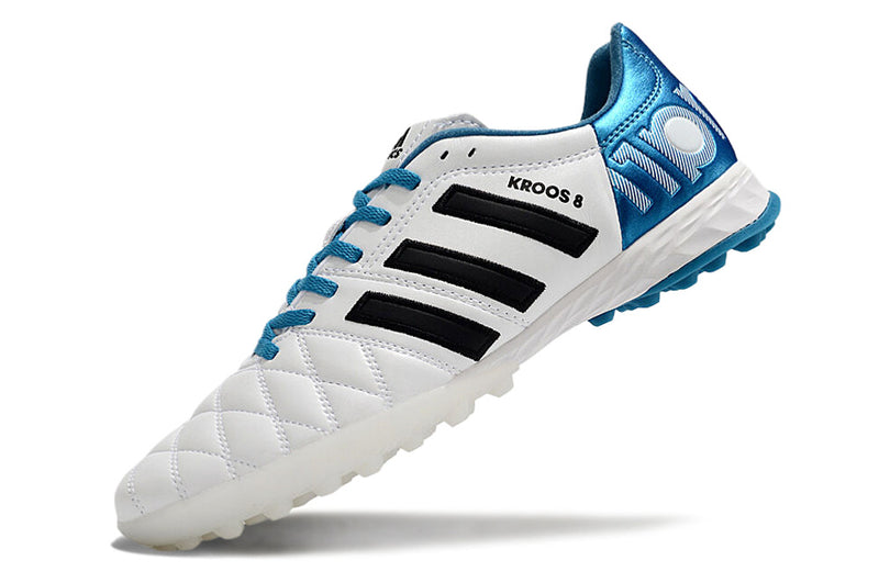 Botes de futbol Adidas AdiPure 11 Pro TF blanc i blau "Toni Kroos"