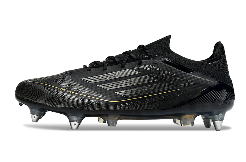 Chuteira Campo Adidas F50 Ponta de Aluminio Preta "Dark Spark Pack"