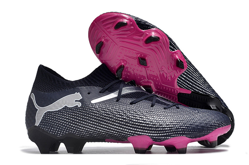 Puma Future 7 FG Black and Pink Football Boots