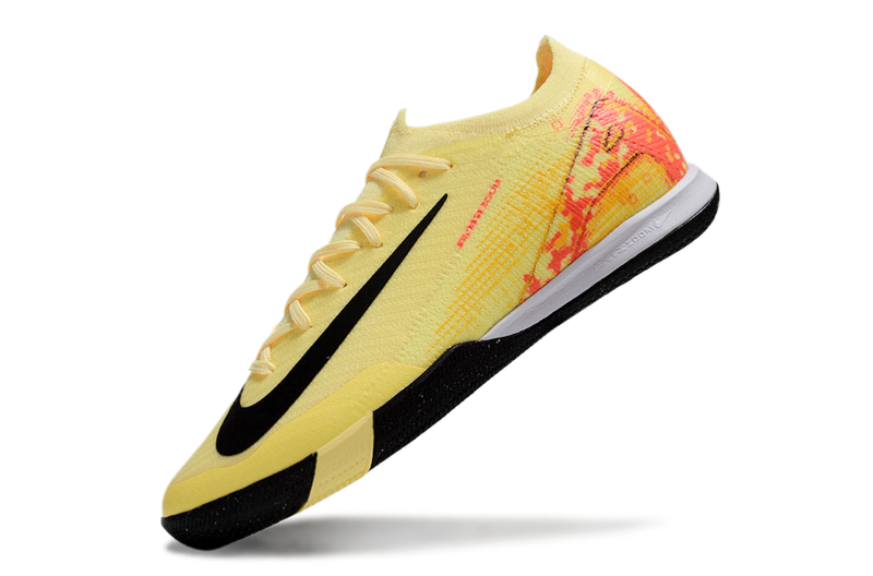 Chuteira Futsal Nike Air Zoom Mercurial Vapor 16 Elite IC Amarelo e Laranja "Mbappe's"